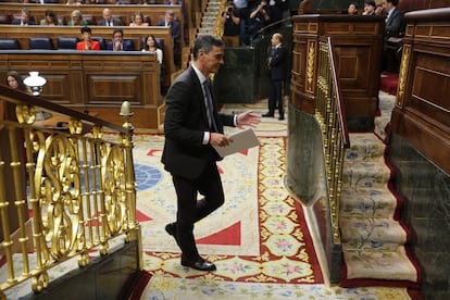 El presidente del Gobierno, Pedro Sánchez, el miércoles en el Congreso.