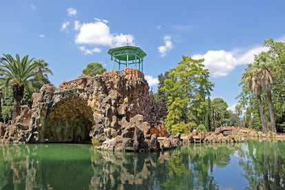 Lago del parque Samà, en la ciudad de Cambrils.