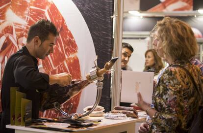 Degustación de jamón durante la anterior edición de Meat Attraction.