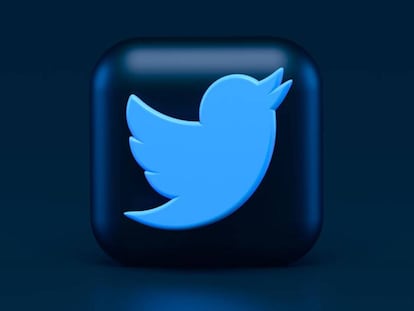 Logotipo de Twitter de color azul