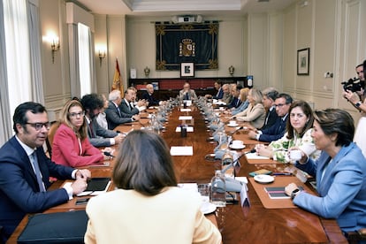 Reunión del Pleno del Consejo General del Poder Judicial (CGPJ) en el que se eligió a Isabel Perelló como presidenta, el pasado 3 de septiembre.