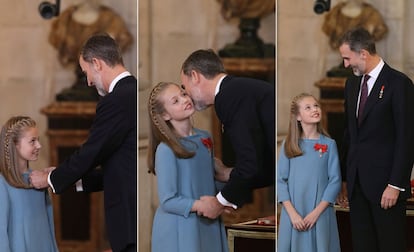 Secuencia de la imposición a la princesa de Asturias del Toisón de Oro.