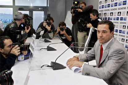 Luxemburgo, durante la rueda de prensa de esta tarde.