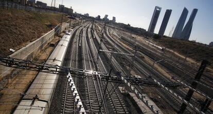Vías en la estación de Chamartín