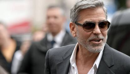 George Clooney, en mayo de 2019 en Roma, Italia.