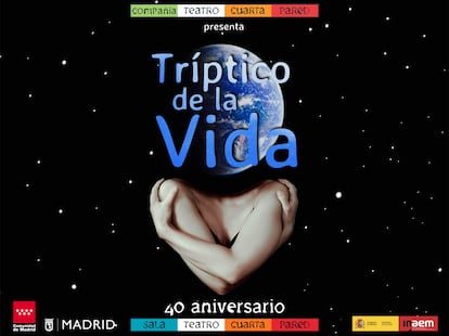 Cartel promocional del 'Trptico de la vida' en la Sala Cuarta Pared.