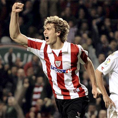 Llorente tras marcar un gol