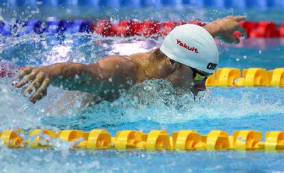 Tamas Kenderesi en la prueba de 200 metros mariposa el pasado miércoles en Gwangju.