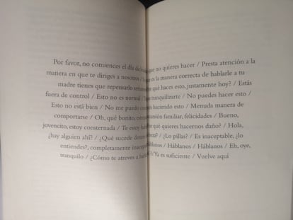 Dos páginas de 'Shy', de Max Porter, editado por Reservoir Books.