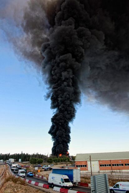 El incendio de una nave abandonada de Alcalá de Henares.