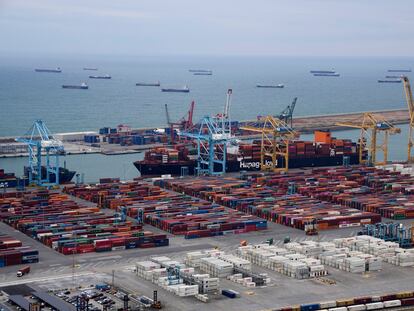 Vista de la terminal de contenedores del Puerto de Barcelona.