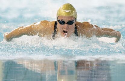 Mireia Belmonte, durante la final de la prueba de 200 metros estilos en Sabadell.