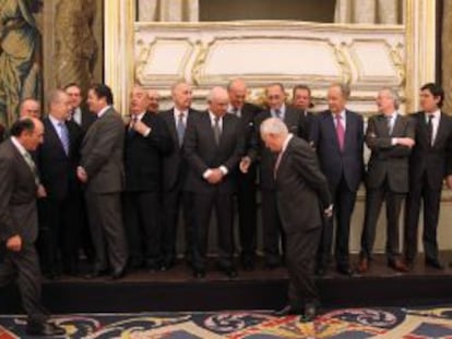 Margallo, en un acto con empresarios para promocionar la marca España, el pasado 27 de enero.