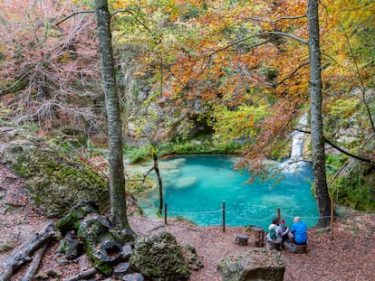 Los planes para descubrir Navarra en otoño son tantos que resulta difícil condensarlos. Un entorno propicio para desconectar del estrés, recargar las pilas y olvidarse del reloj, como en el nacedero del Urederra.