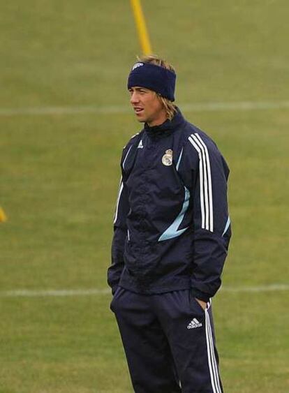 Guti, en un entrenamiento.