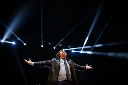 Javier Milei en su cierre de campaña, el 18 de octubre en Buenos Aires (Argentina).