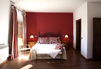 Habitación del hotel El Salero, en Torija.