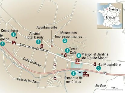 24 horas en Giverny, el mapa