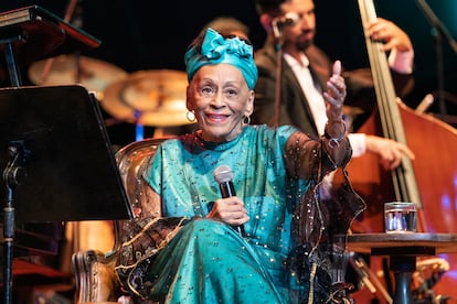 Omara Portuondo en el Teatro Nacional de Cuba, en 2020.