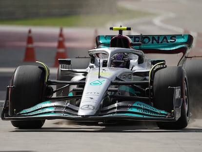 Lewis Hamilton este sábado en el circuito de Bahréin