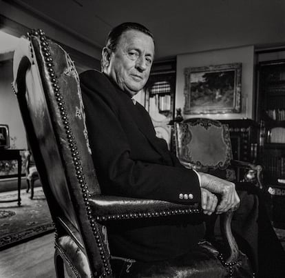 El barón Hans Heinrich von Thyssen-Bornemisza fotografiado en Madrid en 1989.