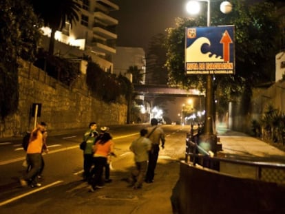 Costa Verde (Lima), tras la activaci&oacute;n de la alerta de tsunami. 