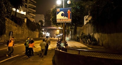 Costa Verde (Lima), tras la activaci&oacute;n de la alerta de tsunami. 