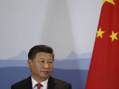 O presidente da China,  Xi Jinping, na Su&iacute;&ccedil;a. 
