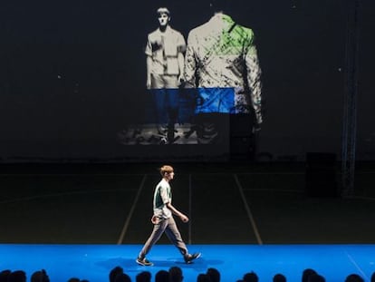 Un momento del desfile en la feria Pitti Uomo de la firma japonesa Kolor.