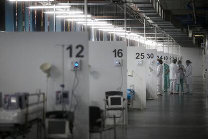 Ampliació de l'hospital del Mar, en un pavelló.