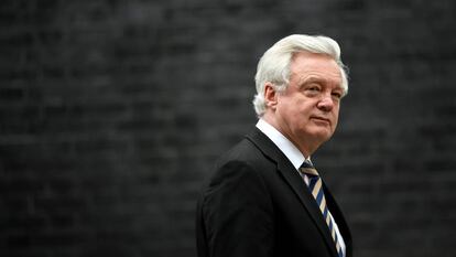 David Davis sale del 10 de Downing Street en Londres, el pasado enero.