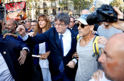 Carles Puigdemont, este jueves en Barcelona.