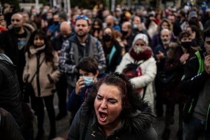 Manifestación de la asociación Policías por la libertad, en Madrid.