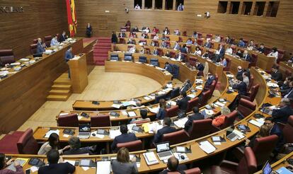 Un pleno del Parlamento valenciano.