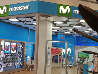 Una tienda de Movistar en Madrid. 