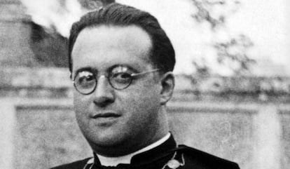 Foto del sacerdote, físico y matemático belga, Georges Lemaître.