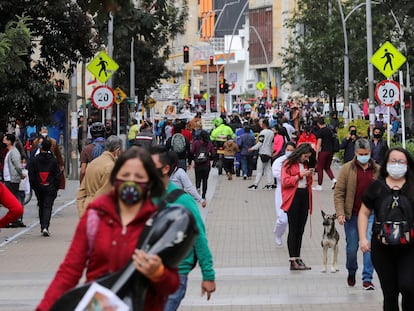 Una calle de Bogotá el pasado 7 de enero, cuando Colombia enfrentaba la cuarta ola de contagios.