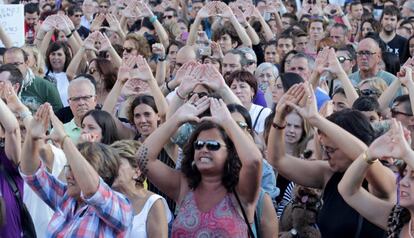 Concentración feminista en Bilbao.