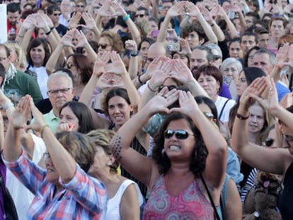 Concentración feminista en Bilbao.