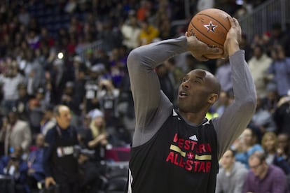 Kobe Bryant, en el entrenamiento para el All Star.