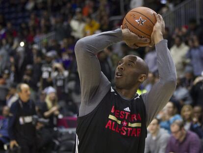 Kobe Bryant, en el entrenamiento para el All Star.