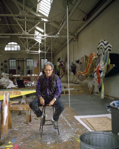 El pintor estadounidense Frank Stella (1936), en Nueva York en 1991.