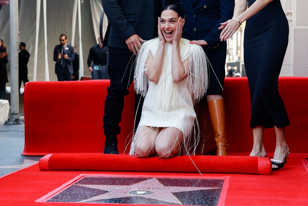 Gal Gadot, este martes en el Paseo de la Fama de Los Ángeles.