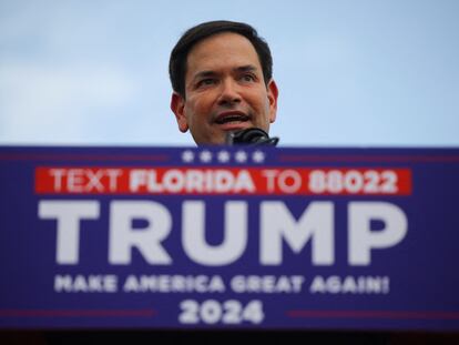 Marco Rubio, esta semana en un mitin en Doral, cerca de Miami, en favor de Trump.