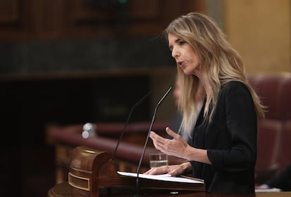 La portavoz del Grupo Popular en el Congreso, Cayetana Álvarez de Toledo, en el pleno del pasado miércoles.