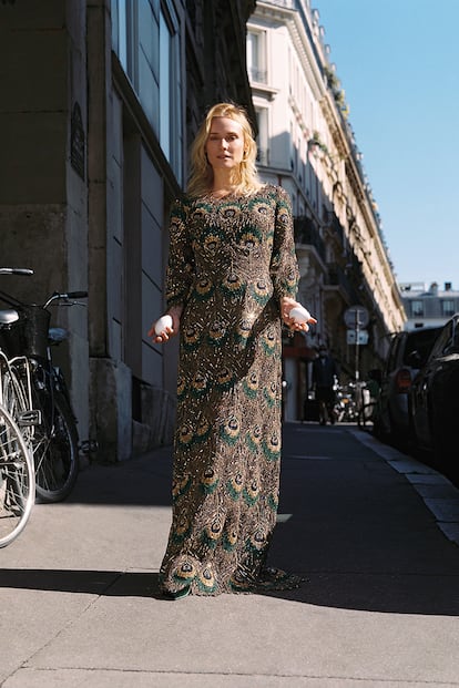 Dolce & Gabbana embroidered dress and shoes. 