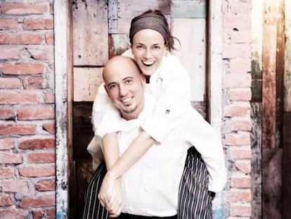 Helena Rizzo y Daniel Redondo, jefes de cocina del restaurante brasile&ntilde;o Man&iacute;.