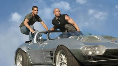 Incluso con un modelo de lujo, Vin Diesel no quiere ir en el carrito.