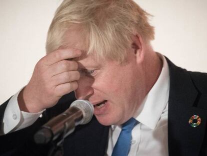 El primer ministro británico, Boris Johnson, en la cumbre del clima en Nueva York.  