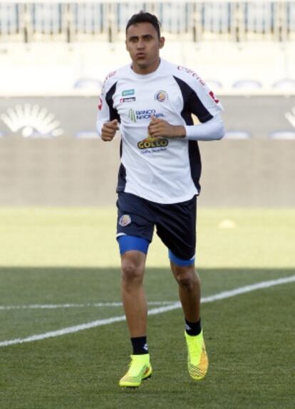 El jugador de Costa Rica Keylor Navas durante un entrenamiento en el PPL Park de Chester, Pensilvania.